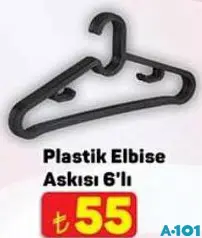 PLASTİK ELBİSE ASKISI 6'LI